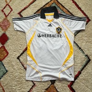 Large LA galaxy 07/08 vintage jersey David Beckham